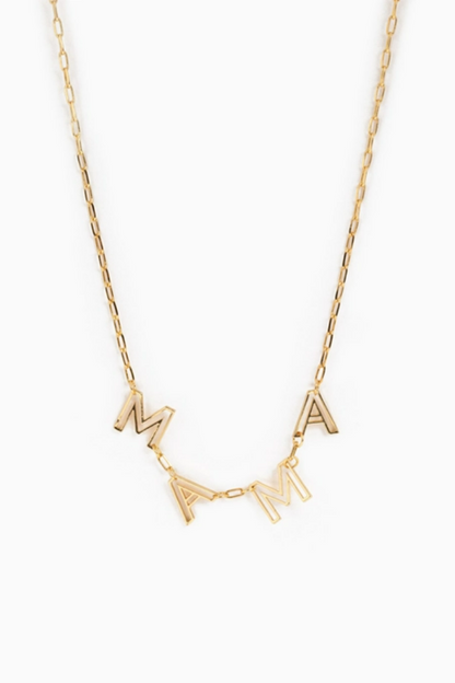 Mama Letter Cutout Station Necklace