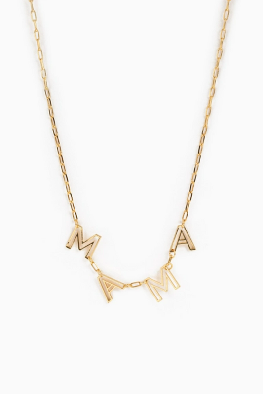 Mama Letter Cutout Station Necklace