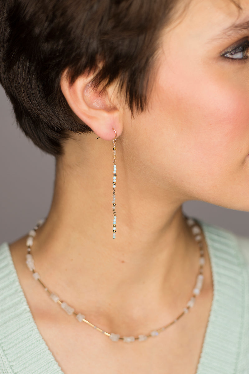 Larimar Duster Earrings