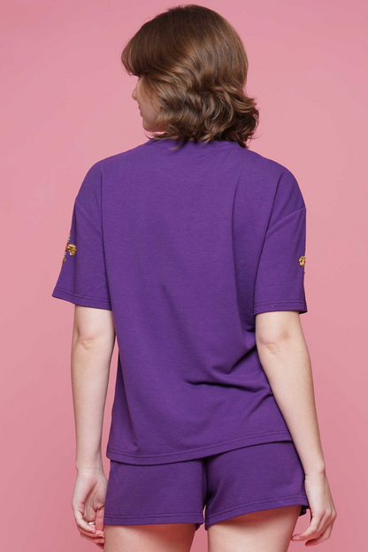 SS Allover Fleur de Lis Top