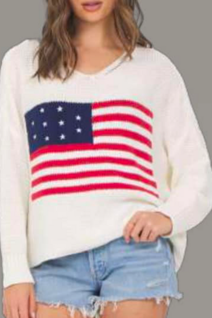 American Flag Sweater