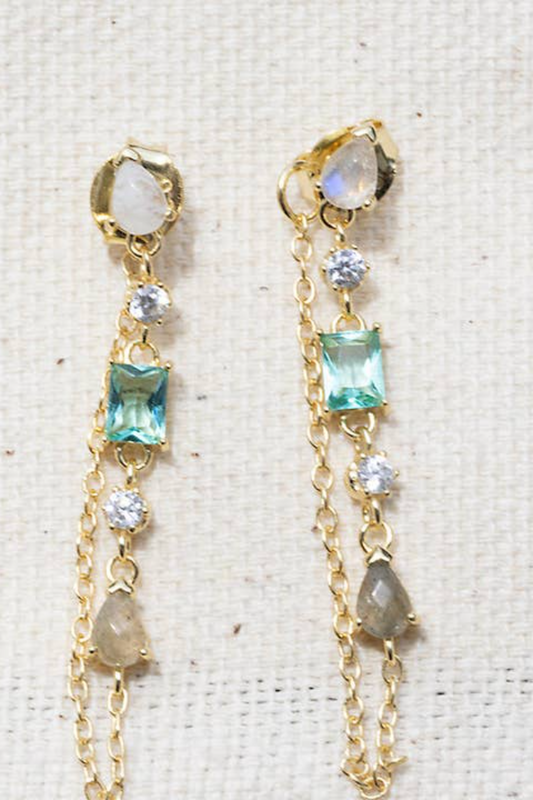 Droplet Earrings-Paraiba