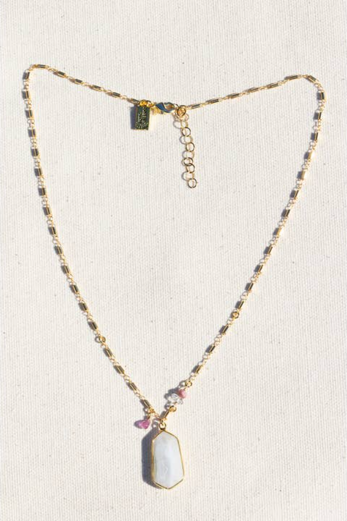 Elysian Necklace-Rainbow Moonstone