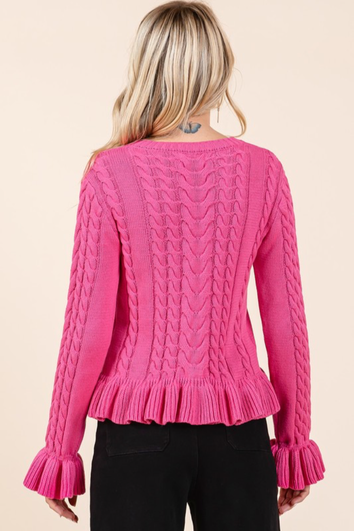 Ruffled Peplum Sweater