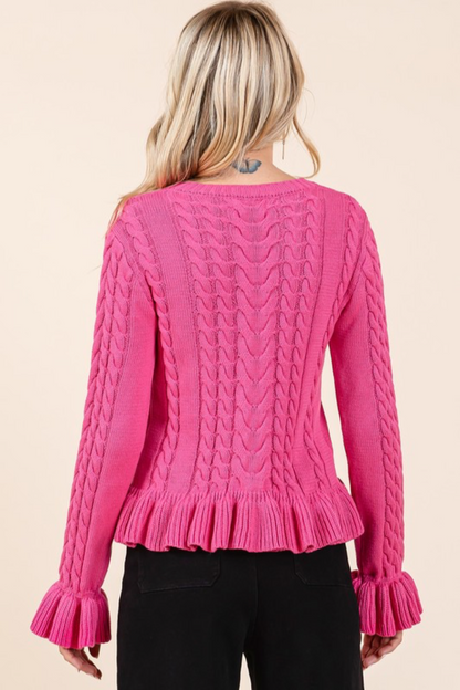 Ruffled Peplum Sweater