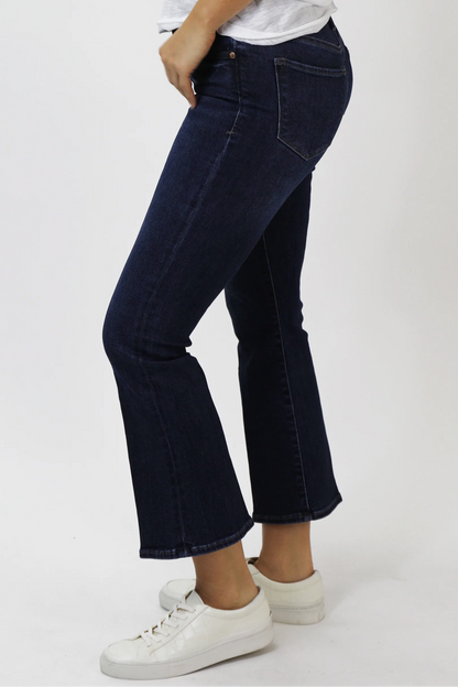 Jeanne Super High Rise Cropped Flare Jeans