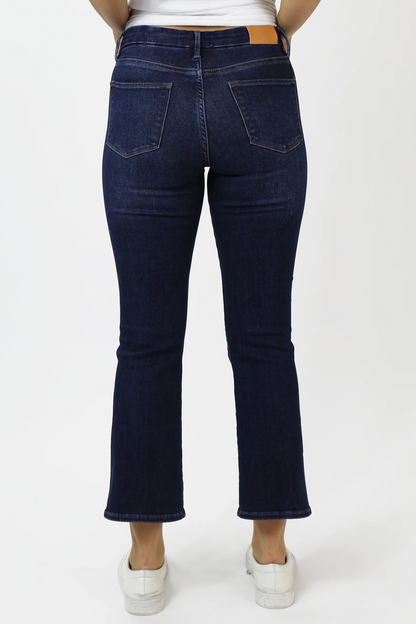 Jeanne Super High Rise Cropped Flare Jeans
