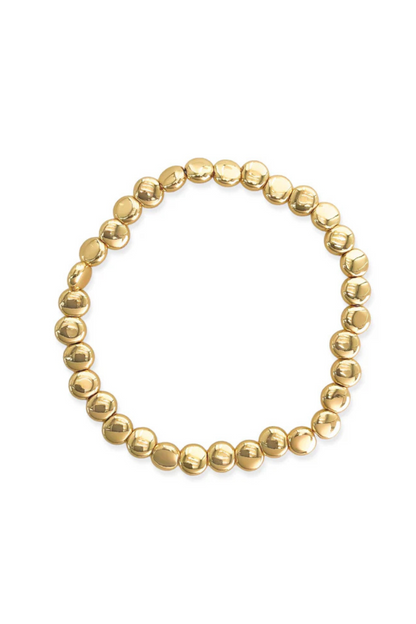 18K Flat Beaded Bracelet