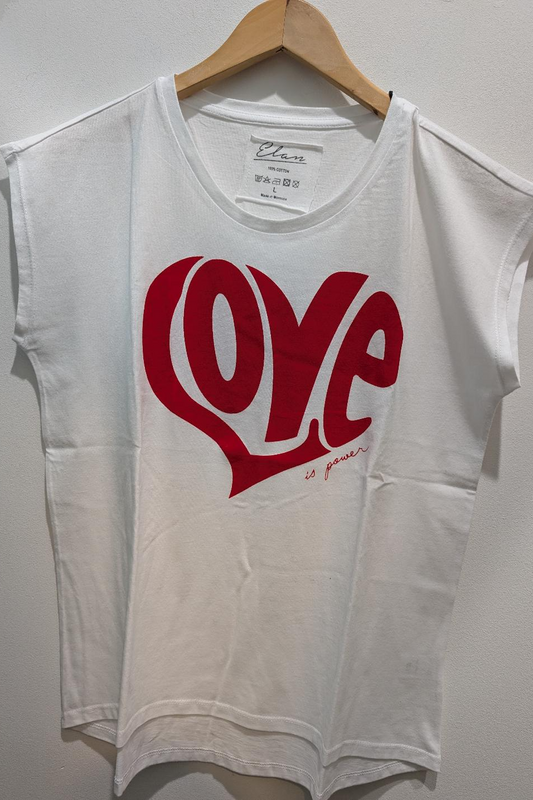 Love Is Power Graphic Scoop Neck Tee