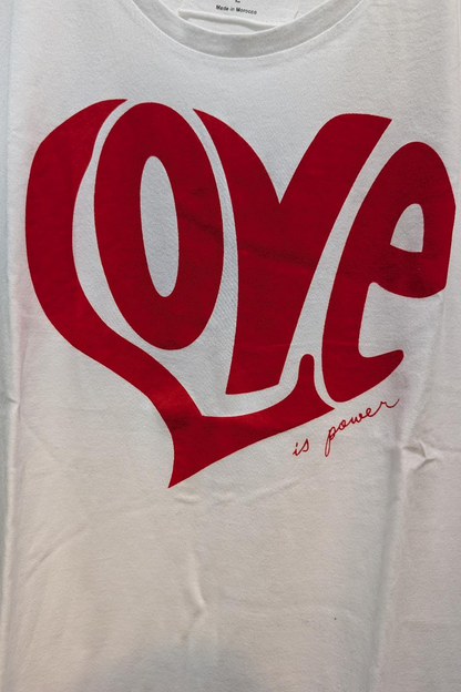 Love Is Power Graphic Scoop Neck Tee