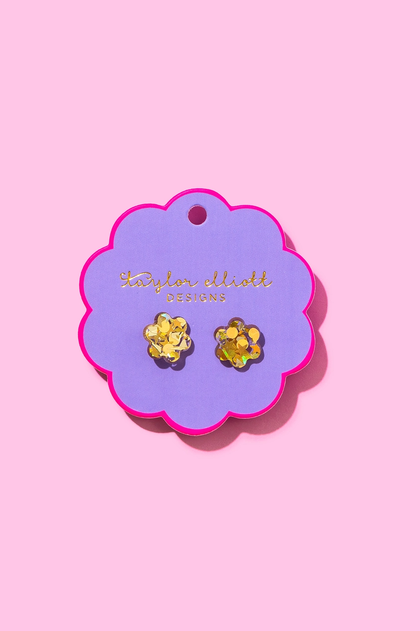 Acrylic Flowers Stud Earrings