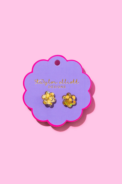 Acrylic Flowers Stud Earrings