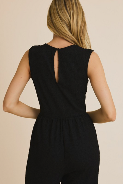 Square Neck Sleeveless Jumpsuit