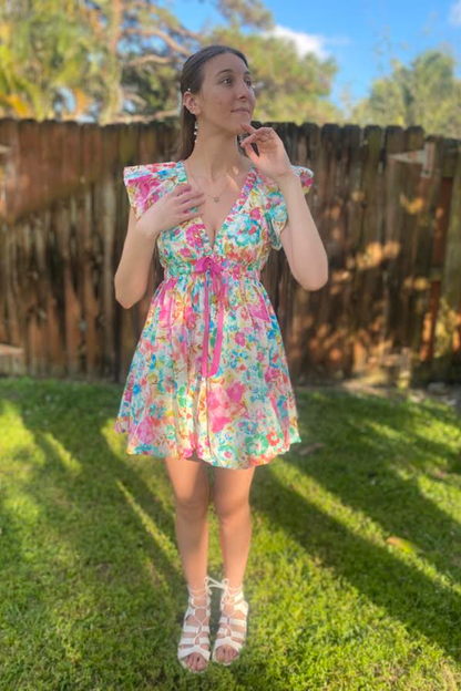 Aegean Puff Sleeve Mini
