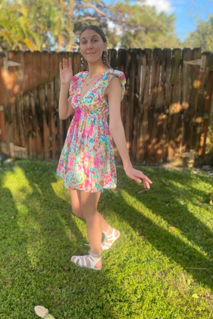 Aegean Puff Sleeve Mini