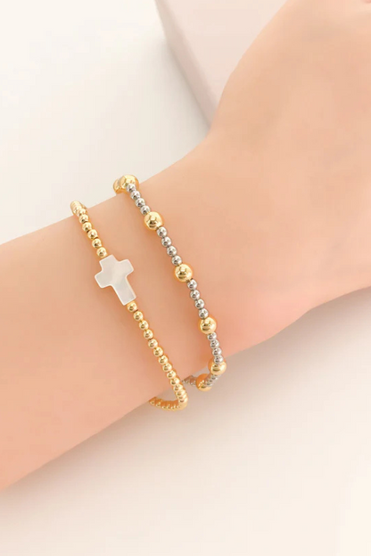 Two Tone Stretch Bracelet