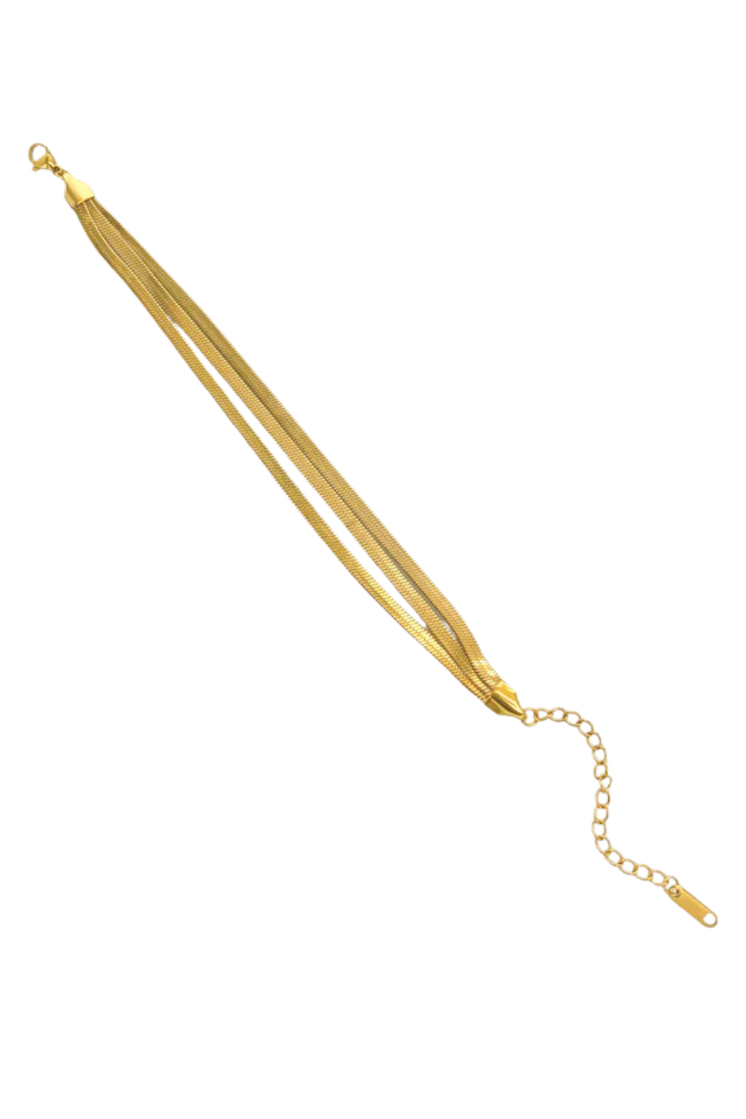 18K Triple Herringbone Bracelet