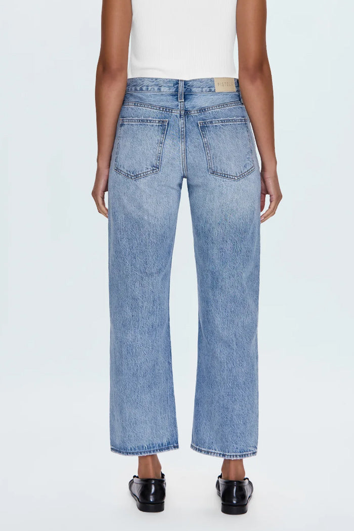 Lexi Mid Rise Bowed Straight Jean