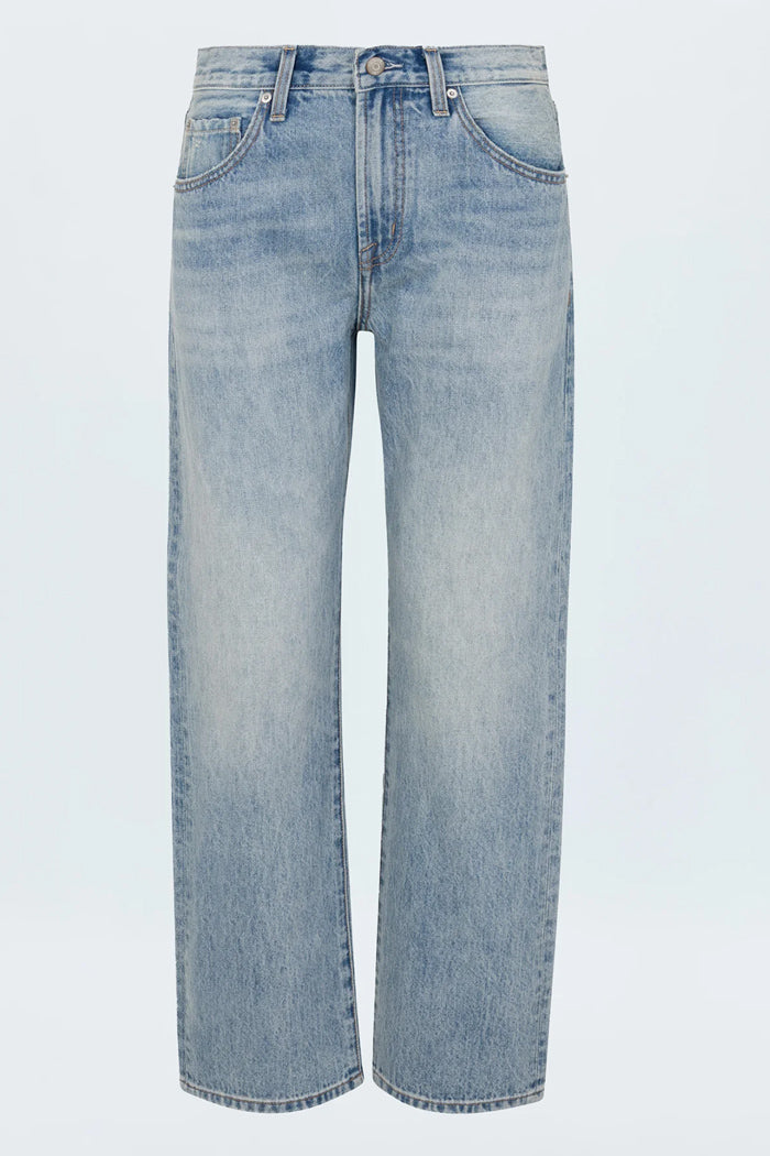 Lexi Mid Rise Bowed Straight Jean