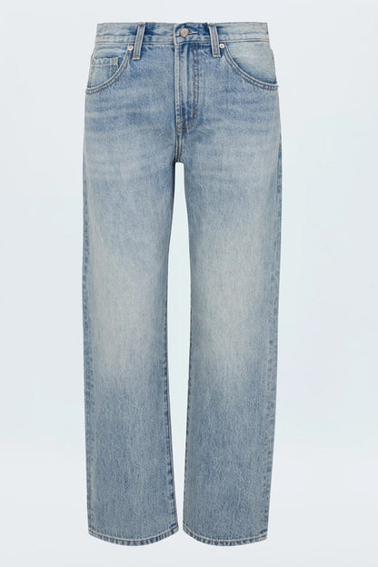 Lexi Mid Rise Bowed Straight Jean