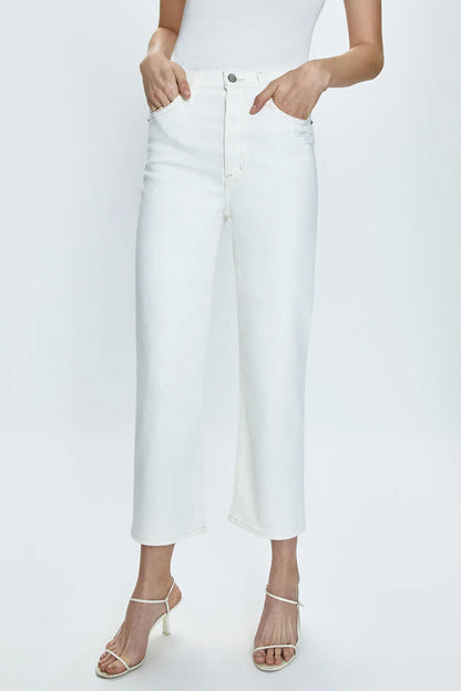 CASSIE CROP SUPER HIGH RISE STRAIGHT JEAN
