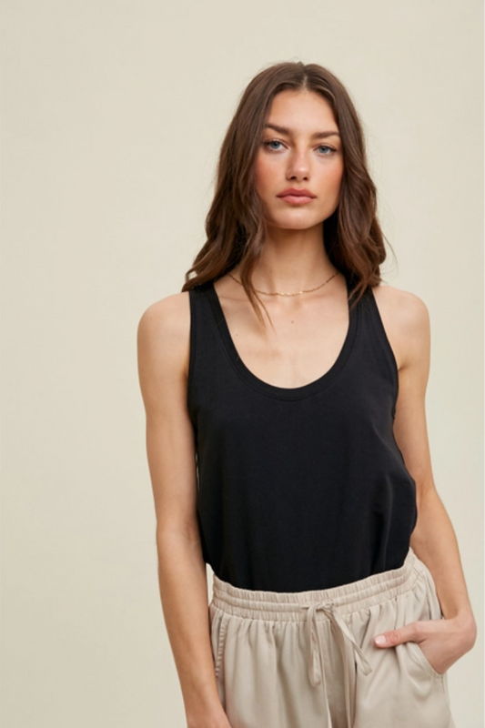Cotton Scoop Neck Tank