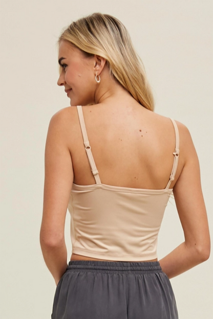 Athletic Bra with Adjustable Racerback Detail