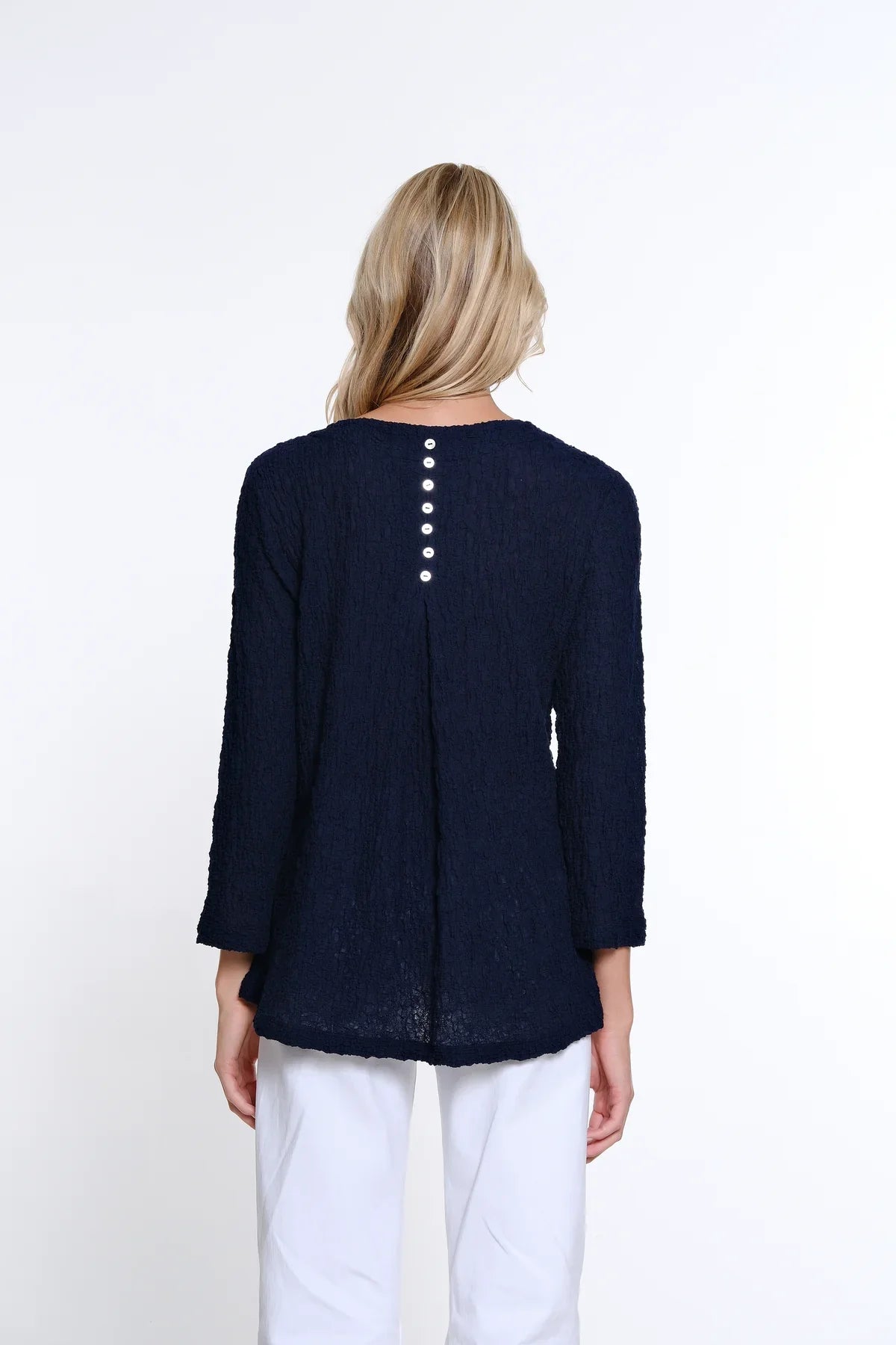 Pleat Back Woven Top