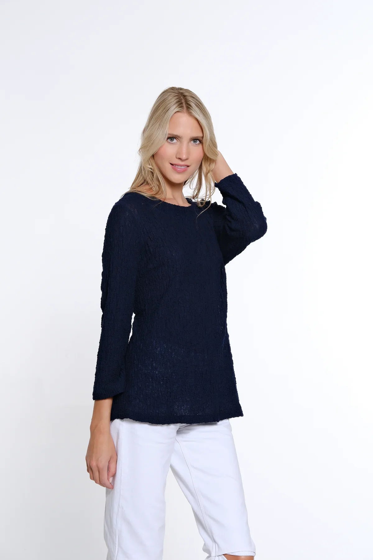 Pleat Back Woven Top