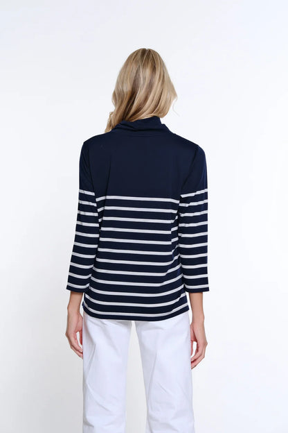 Shirred Collar Knit Top