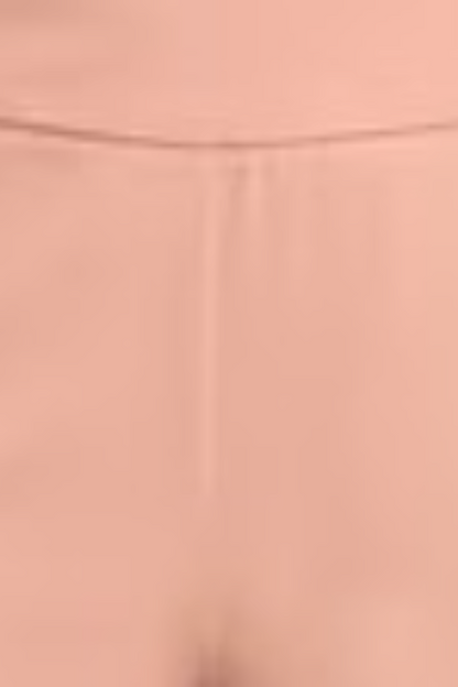 Ribbed Knit Cowl Collar Top - blush only