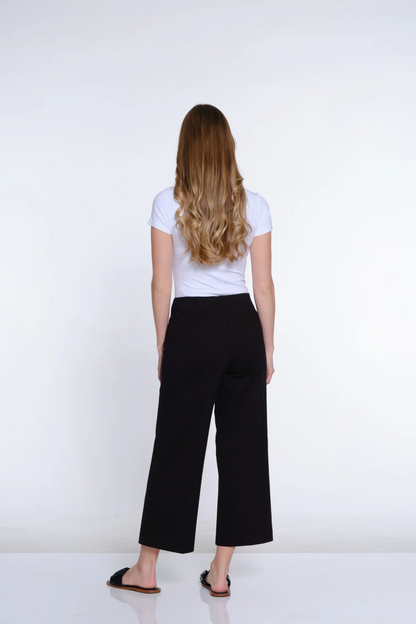 Wide Leg Ponte Crop Pant