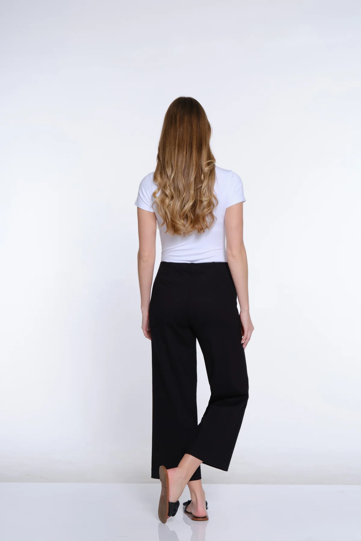 Wide Leg Ponte Crop Pant