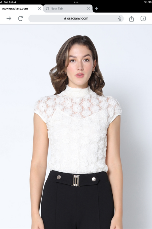 Lace Front Knit Top