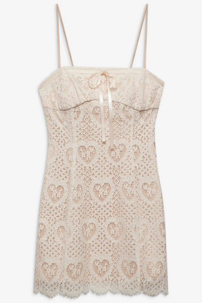 Claire Lace Heart Mini Dress
