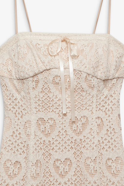 Claire Lace Heart Mini Dress