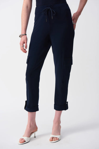 Silky Knit Jogger Pull-On Pants- Midnight Blue
