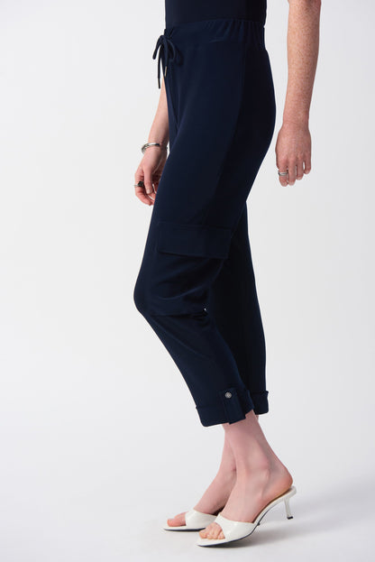Silky Knit Jogger Pull-On Pants- Midnight Blue