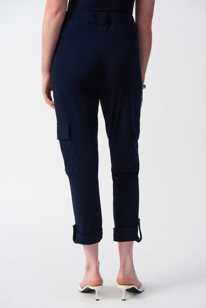 Silky Knit Jogger Pull-On Pants- Midnight Blue