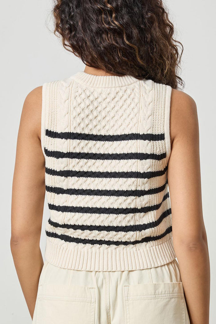 CROPPED CABLE TANK SWEATER