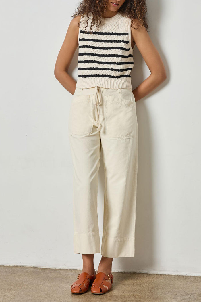 CROPPED CABLE TANK SWEATER