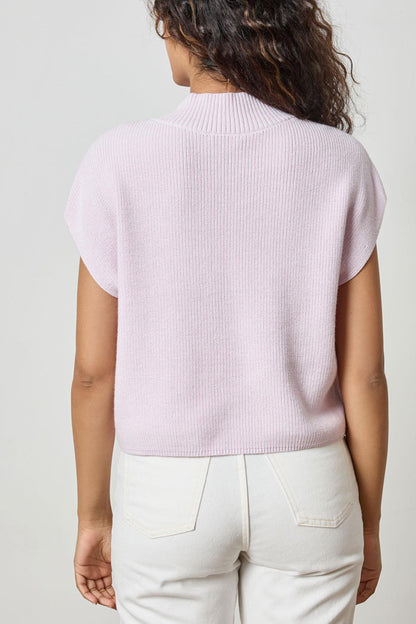 Wide Trim V-Neck Sweater