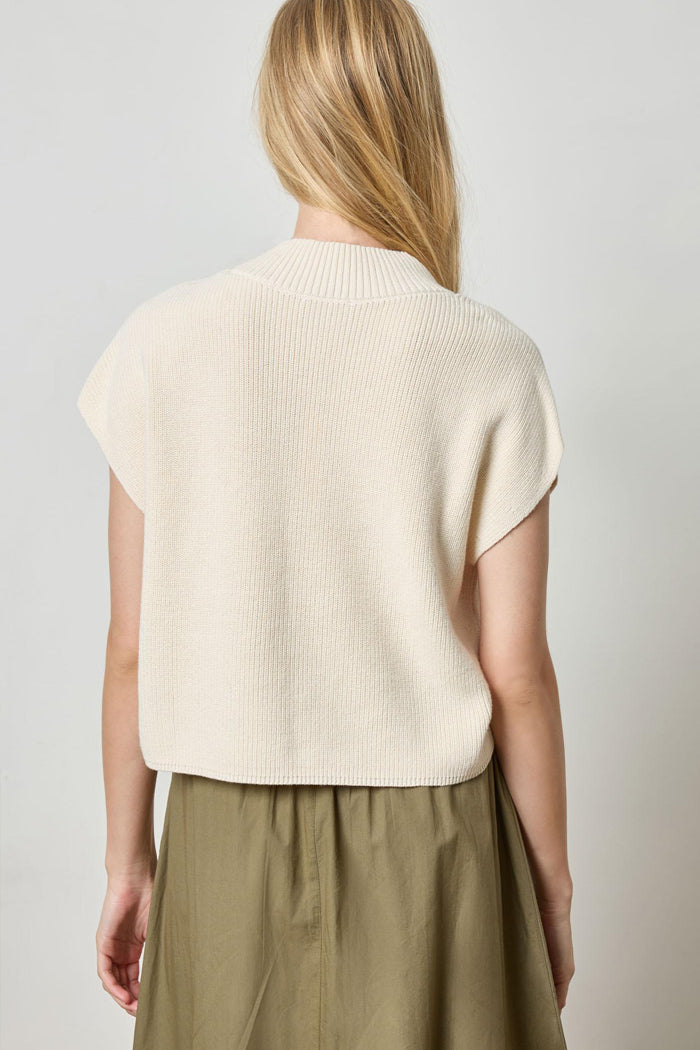 Wide Trim V-Neck Sweater