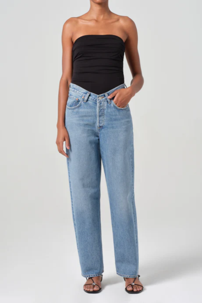 V-Waist Baggy Jean in Fairway