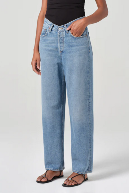 V-Waist Baggy Jean in Fairway