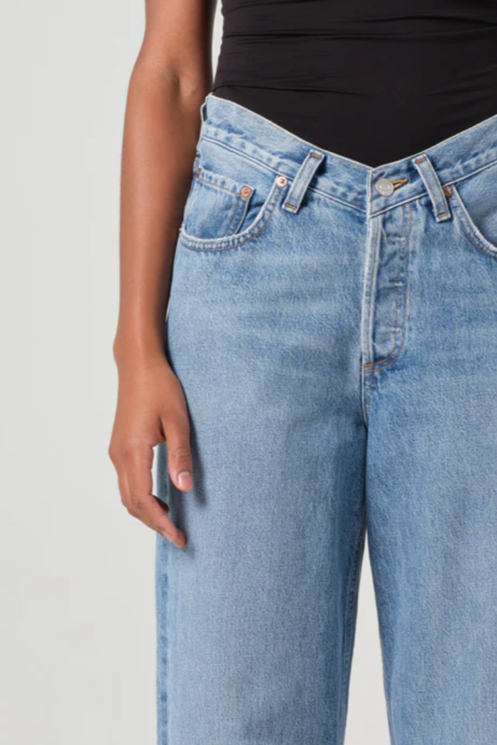V-Waist Baggy Jean in Fairway