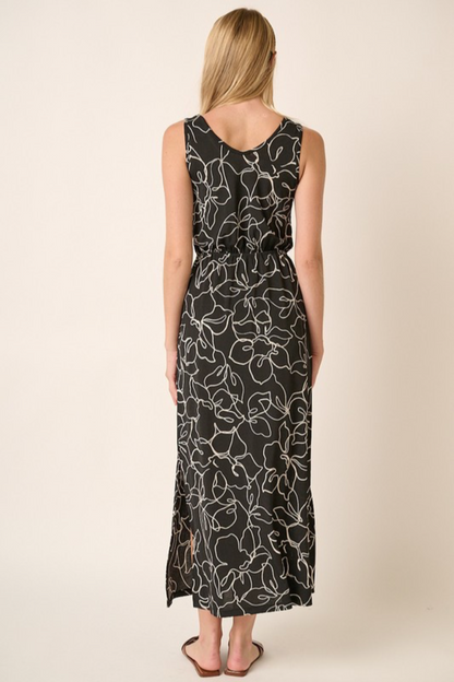 Floral V Neck Maxi Dress
