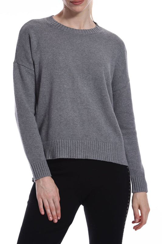 Cotton Cashmere Boxy Crew Sweater