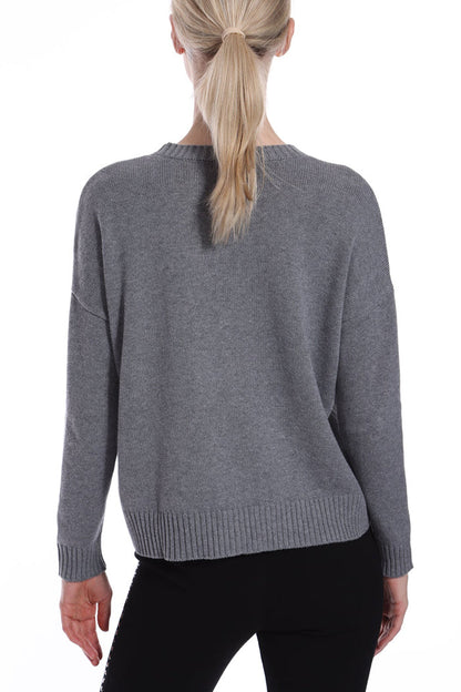 Cotton Cashmere Boxy Crew Sweater