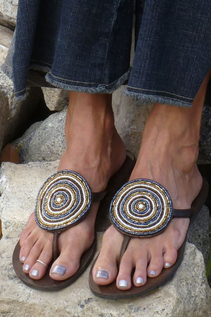 Medallion Bronze Sandals